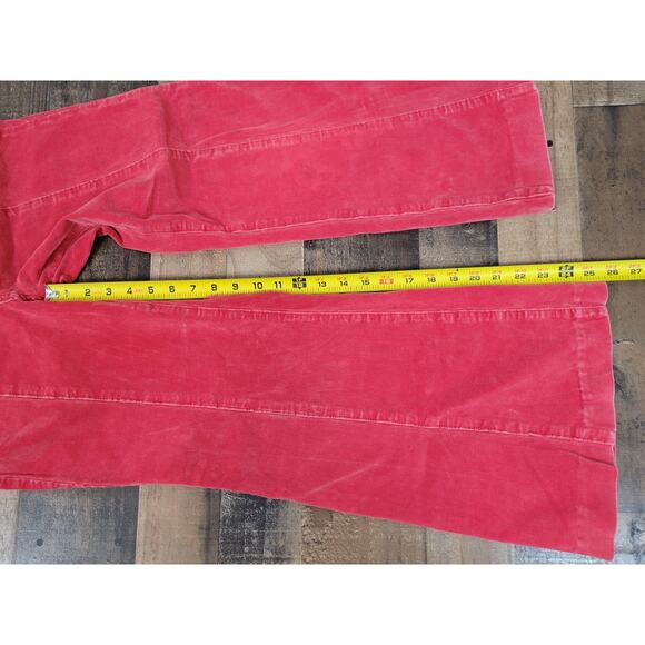 Free‎ People Retro Hippie Soft Curvy Low Rise Corduroy Red Flare Pants Womens 27 - Picture 16 of 16